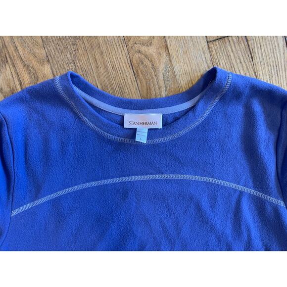 Stan Herman Long Sleeve Fleece Cozy Warm Purple Shirt Womens Size Large - Picture 2 of 8